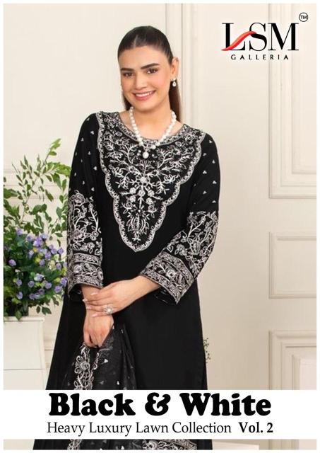 Lsm black & white vol-2 wholesale dress materials catalog